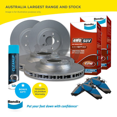 Full Set Front Rear Brake Pad Shoe + Disc Rotor Drum For Mitsubishi Triton Ml Mn Kit