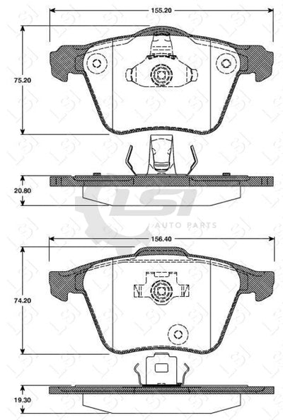 Genuine Roadhouse European Brake Pads Front [ 1043 00 ] Db1661