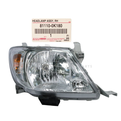 Genuine Toyota Headlight RH Driver Side 81110-0K180 for Toyota Hilux 2008-2011 Headlight