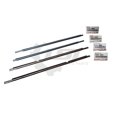 Genuine Toyota Landcruiser 100 105 Series Chrome Weatherstrips All Side Doors Weatherstrip