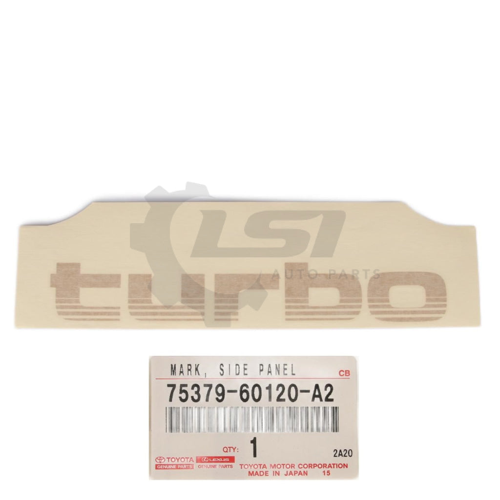 Genuine Toyota Landcruiser 100 Rear Quarter Panel Gold Turbo Decal / Sticker Sticker