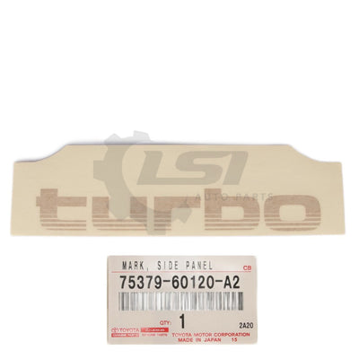 Genuine Toyota Landcruiser 100 Rear Quarter Panel Gold Turbo Decal / Sticker Sticker