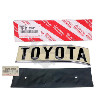 GENUINE Toyota LandCruiser 40 Series FJ40 FJ43 BJ Badge Emblem Plate w Rubber Pad Emblem