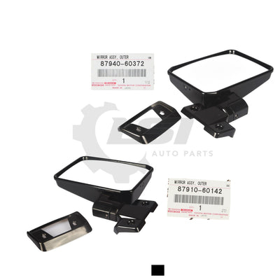 Genuine Toyota Landcruiser 70 76 Series Right Rh Left Lh Door Manual Mirror Set