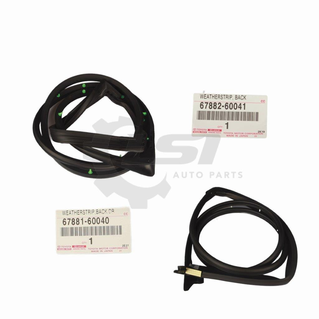 Genuine Toyota Landcruiser 70 Series Barn Doors Weatherstrip Seal Rubber Set Weatherstrip
