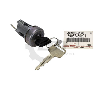 Genuine Toyota LandCruiser 78 70 Series HZJ Ignition Barrel Key With Cylinder 69057 60201 Key Cylinder Set