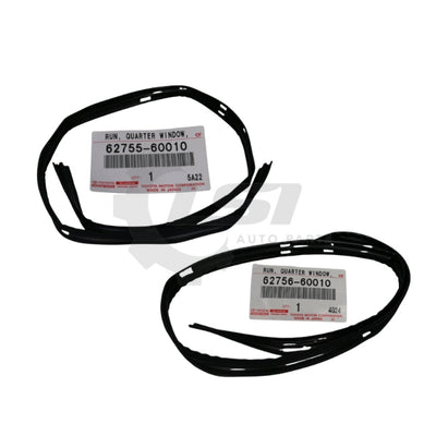 Genuine Toyota LandCruiser 80 Series 1/4 Sliding Window Run Rubber Rear Rh Lh Rubber Seal