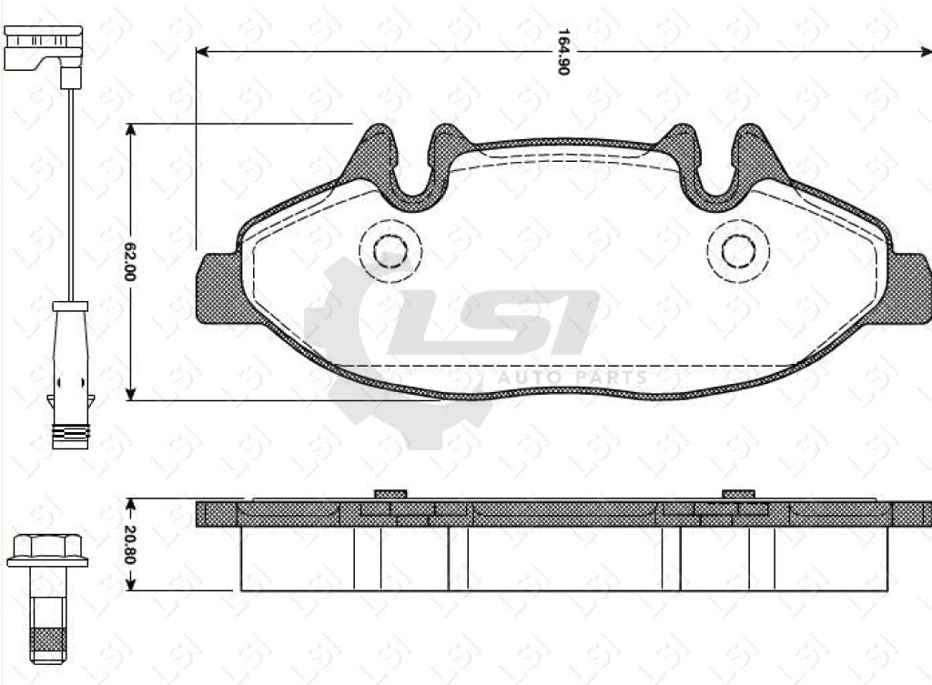 Heavy Duty Brake Pad+ Sensor+Disc Rotor Front And Rear For Mb Valente W639 12-15 Disc Kit