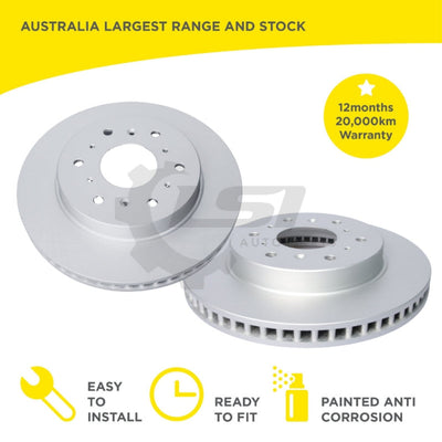 Horsepower Geomet Coated Front Brake Disc Rotors for Haval H9 2.0 2015-on Brake Disc Rotors