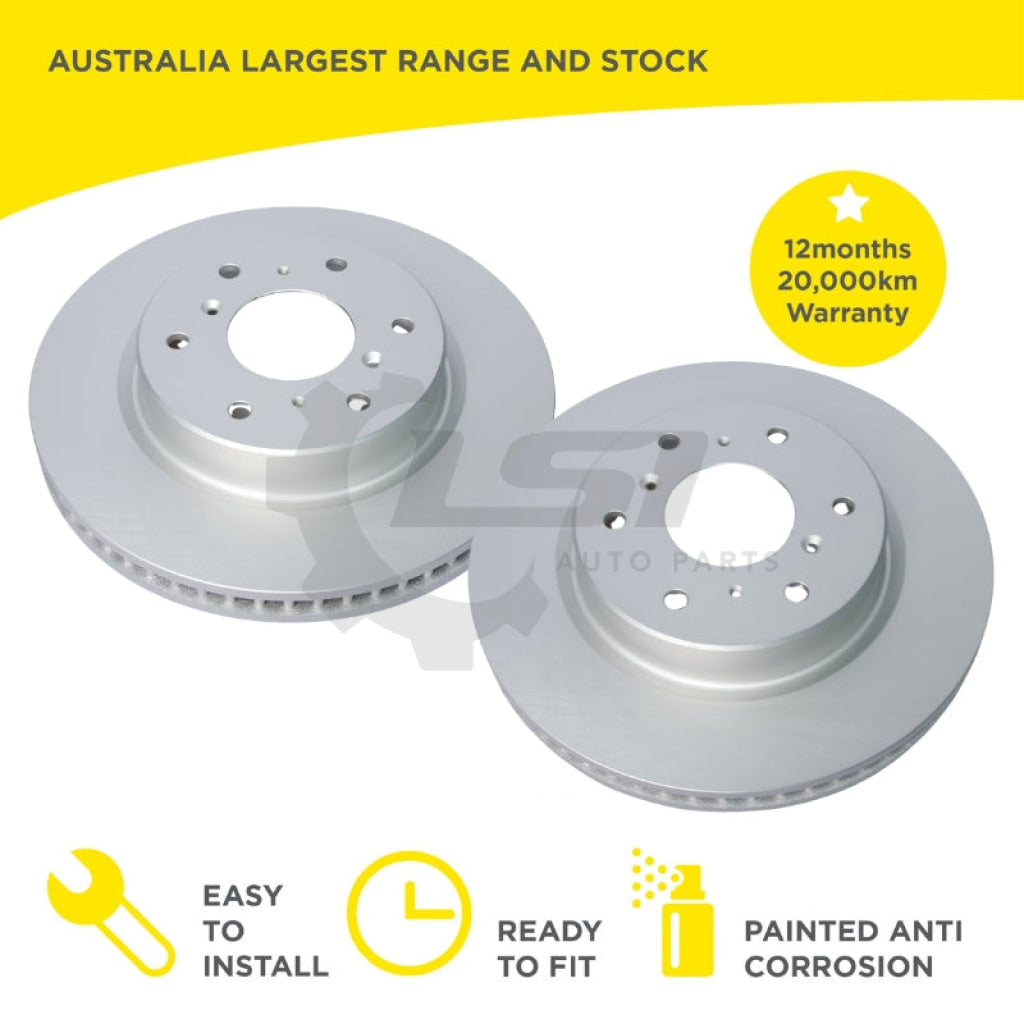 Horsepower Geomet Coated Rear Brake Disc Rotors for Haval H9 2.0 2015-on Brake Disc Rotors