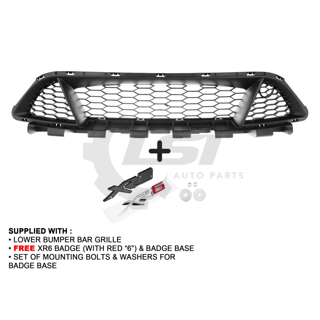 NEW Front Bumper Bar Grille + XR6 Badge Red For Ford Falcon FG Series 1 08~11 Emblem