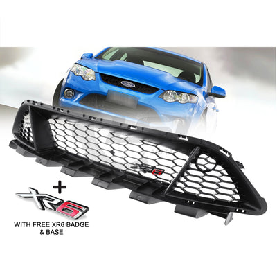 NEW Front Bumper Bar Grille + XR6 Badge Red For Ford Falcon FG Series 1 08~11 Emblem
