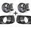 Pair Fog Light Lamp + Cover Surround Bezel (BLK) For Ford Falcon FG s2 XR6 XR8 Fog Light