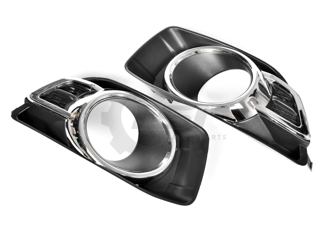 Pair Fog Light Lamp + Cover Surround Bezel Chrome for Ford Falcon FG s2 XR6 XR8 Fog Light