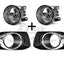 Pair Fog Light Lamp + Cover Surround Bezel Chrome for Ford Falcon FG s2 XR6 XR8 Fog Light