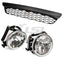 Pair Fog Light Lamp + Lower Bumper Mesh Grille Grill For Ford Falcon Ba Xr6 Xr8