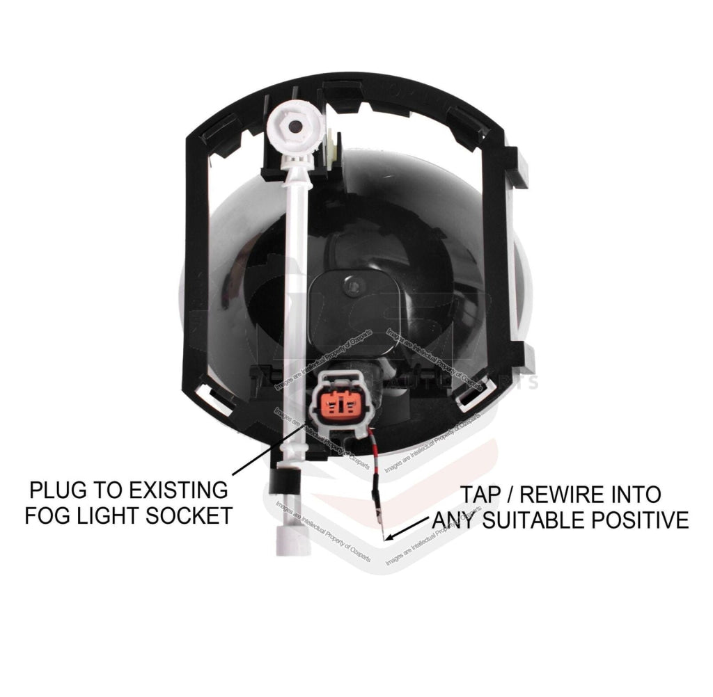 Pair Lh+Rh Fog Lights Spot Lamps (Halo Led) For Ford Falcon Ba Bf Xr6 Xr8 02-08 Light