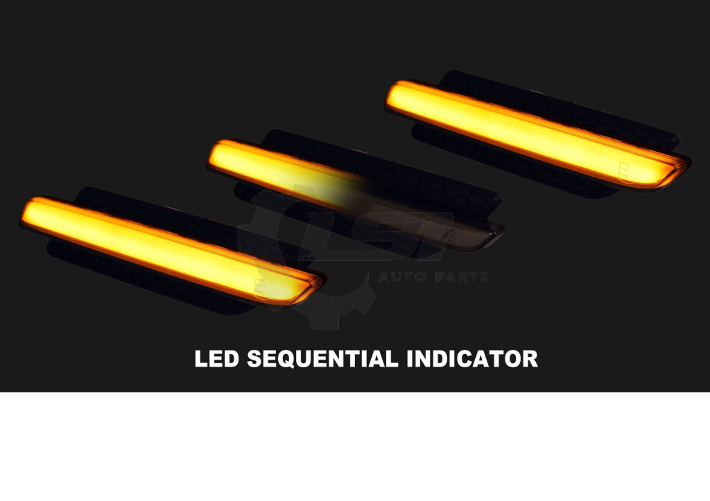 Pair Lh+Rh Led Side Indicators Flutes For Ford Falcon Ba Bf Sedan Ute Wagon Indicator Light