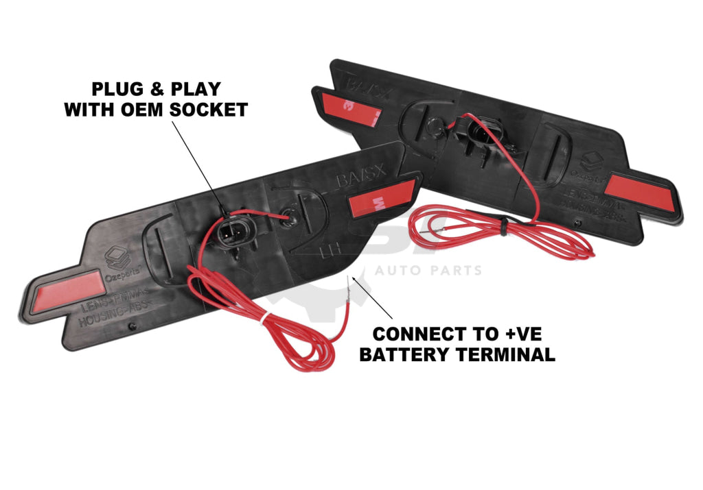 Pair Lh+Rh Led Side Indicators Flutes For Ford Falcon Ba Bf Sedan Ute Wagon Indicator Light