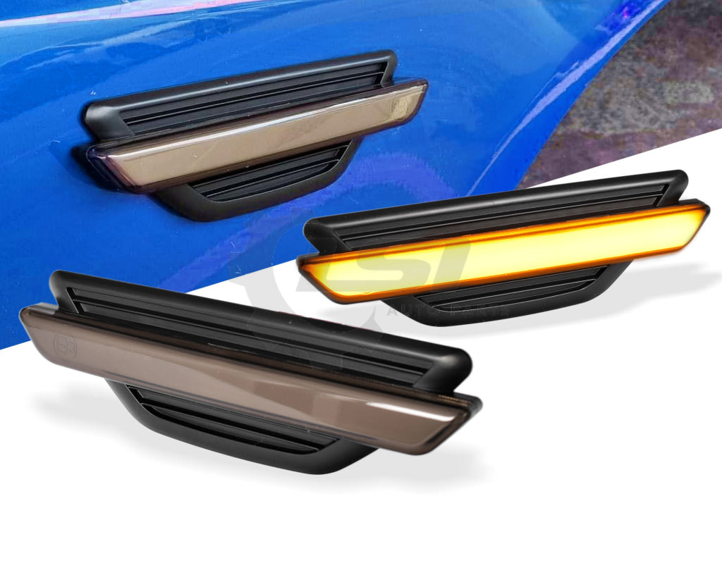 Pair Of Led Sequential Guard Flasher Indicator For Ford Falcon / Fpv Fg Mk1 Mk2 Light