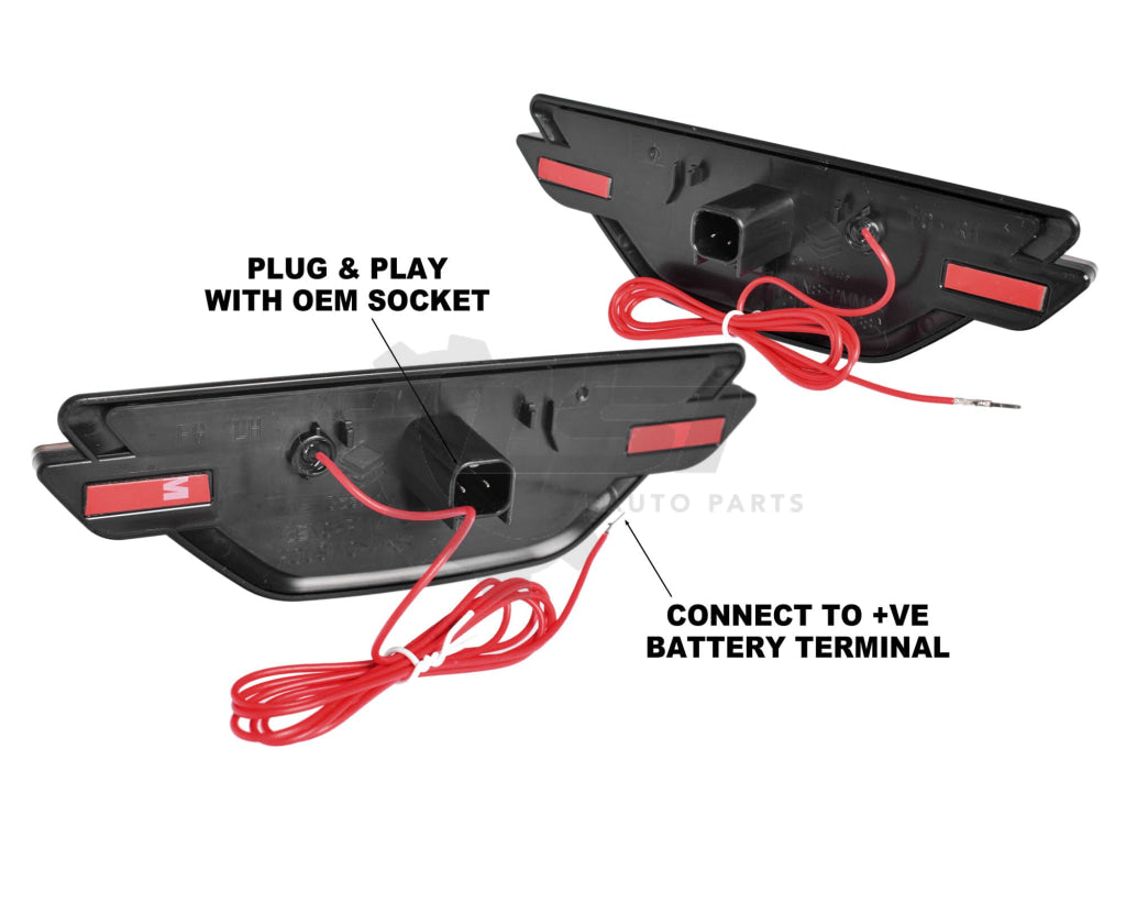 Pair Of Led Sequential Guard Flasher Indicator For Ford Falcon / Fpv Fg Mk1 Mk2 Light