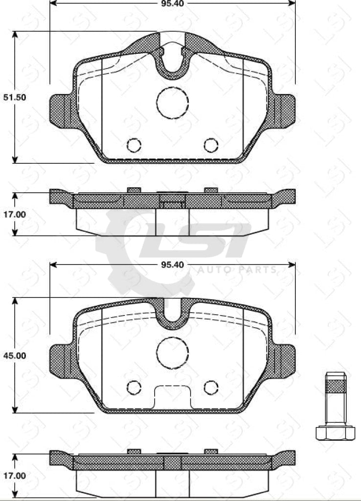 Rear Bendix Brake Pads And Disc Rotors + Sensor For Bmw 118 120 320 E87 E90 Kit