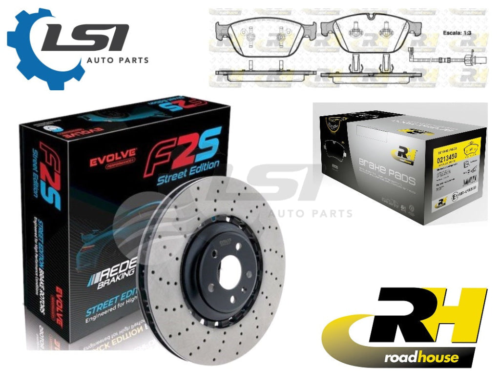 Rear Brake Disc Rotors + Brake Pads + Sensor for Audi A8 4.2 09-18 356mm Disc Brake Kit