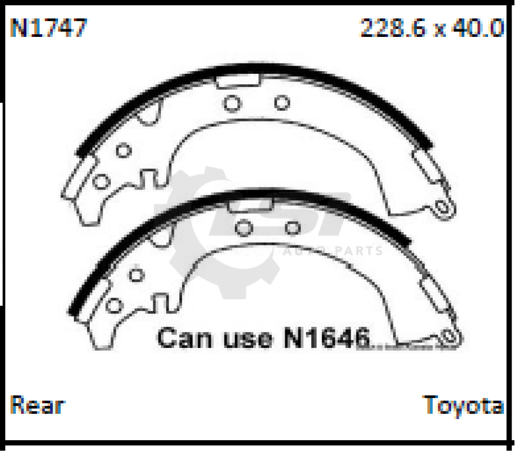 Rear Brake Drums And Shoes For Toyota Rav4 05/1994-04/2000 Drum Kit