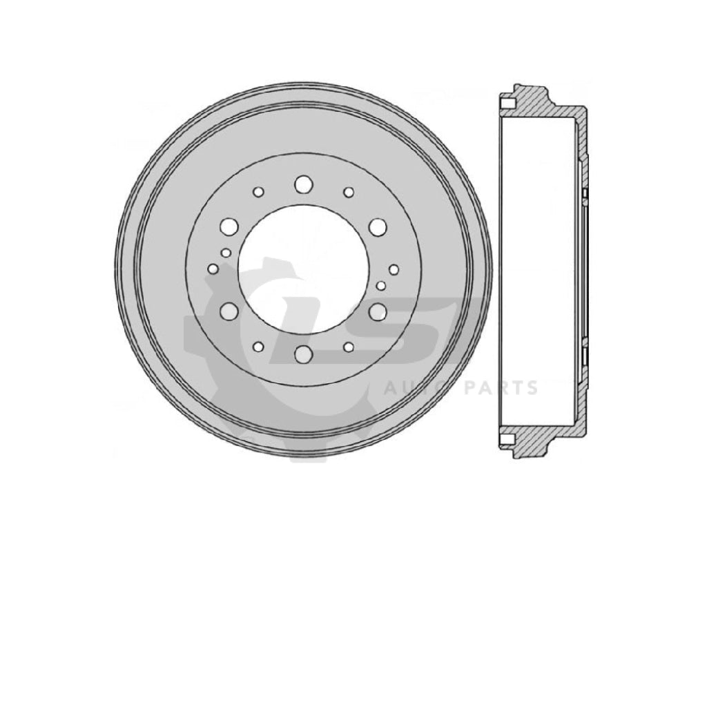 Rear Brake Drums For Toyota Hiace Trh223 2.7L 09/2009-02/2015 Drum