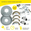 Rear Brake Drums + Shoes + Wheel Cylinders Kit for Hilux GGN25 KUN26 GUN135 4X4 Drum Brake Kit
