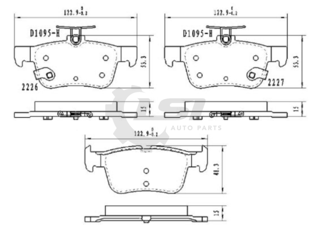 Rear Brake Pads And 316Mm Disc Rotor Set For Ford Mondeo Tdci Md 2.0L 2015- Kit