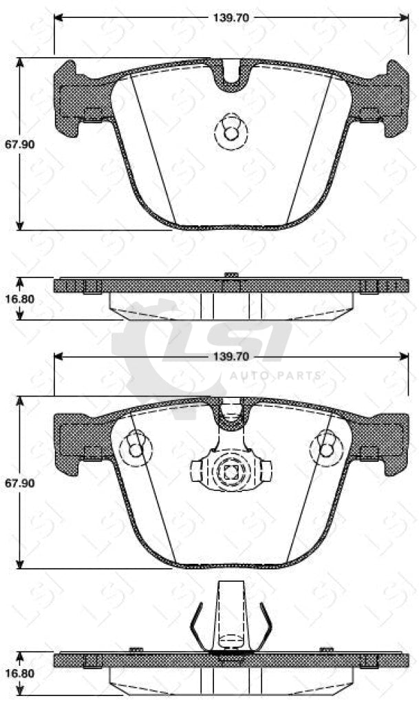 Rear Brake Pads And Disc Rotor Set For Bmw 540I E60 4.0L 11/2005-02/2007 345Mm Kit