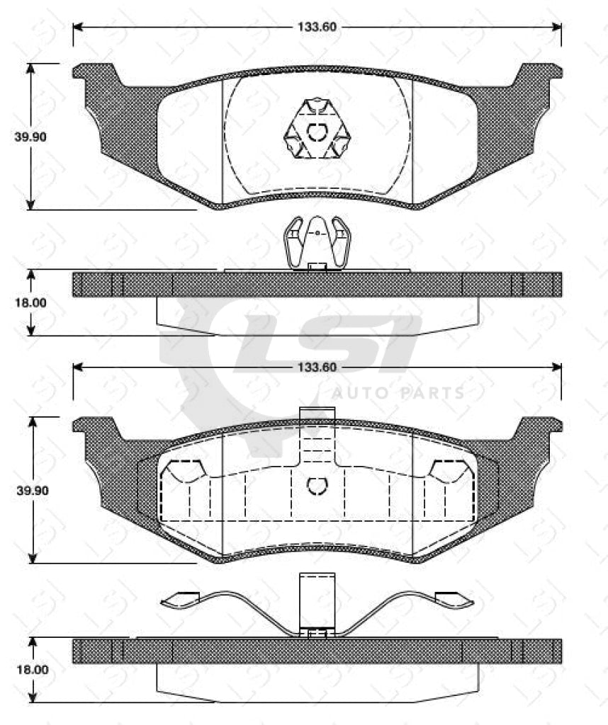 Rear Brake Pads And Disc Rotors For Chrysler Pt Cruiser 2.4L 06/2006-07/2008 Kit