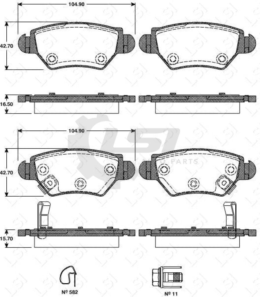 Rear Brake Pads And Disc Rotors For Holden Zafira 2.2L 2001-05 Bosch Kit