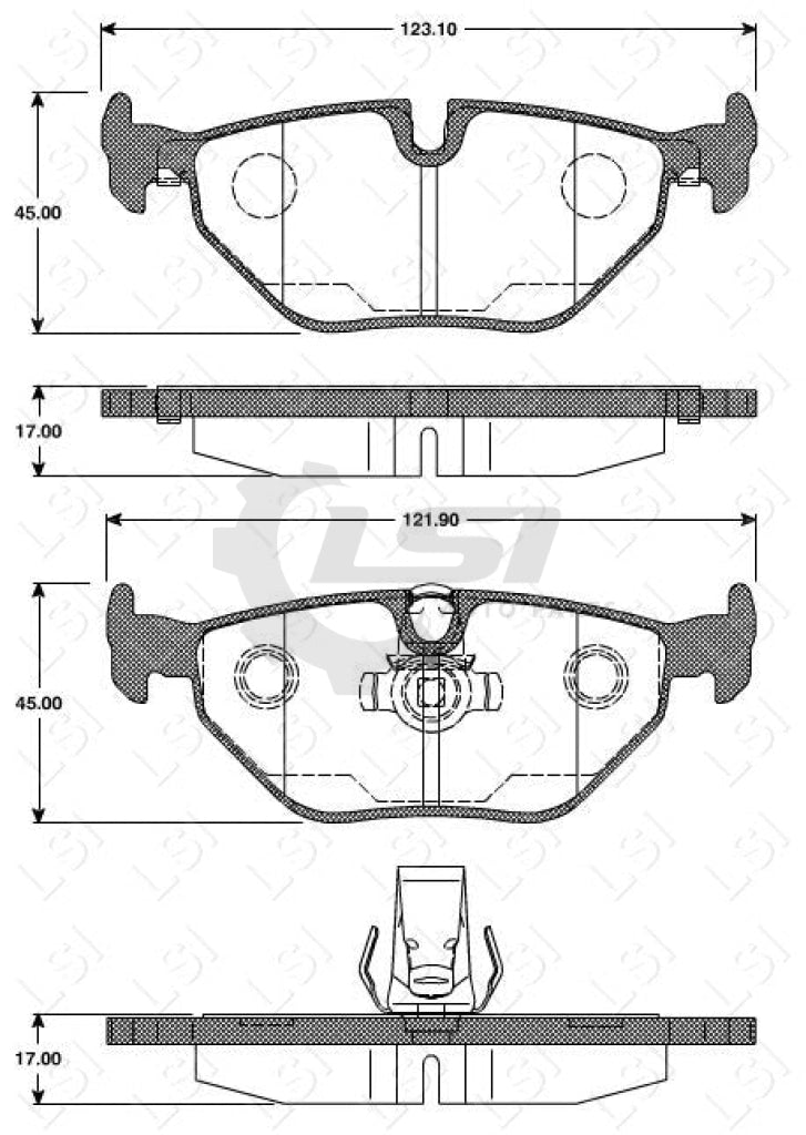 Rear Brake Pads And Disc Rotors Set For Bmw 528I 530I E39 M-Sport Vented Discs Kit