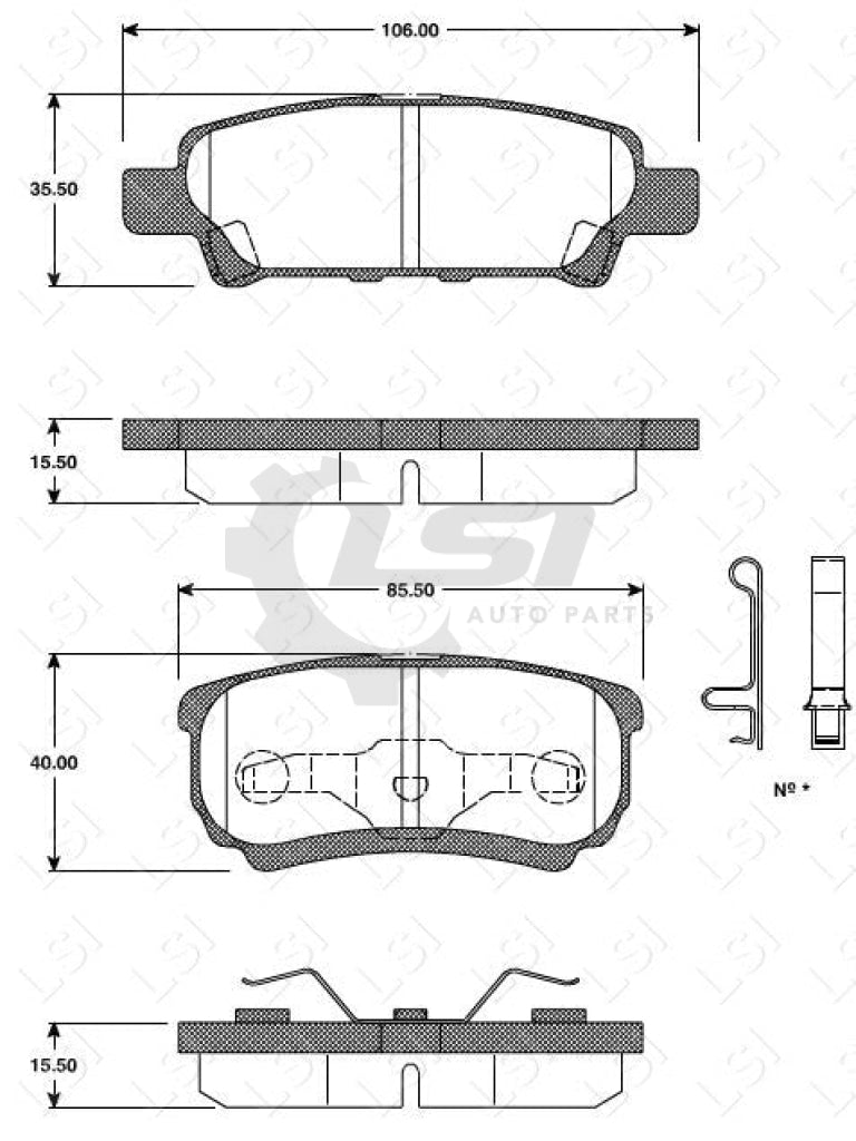 Rear Brake Pads And Disc Rotors Set For Dodge Caliber 1.8 2.0 2.0D 2006- Kit