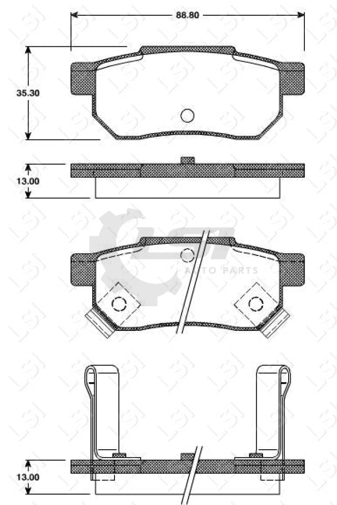 Rear Brake Pads And Disc Rotors Set For Honda Jazz Ge 1.3 1.5 08 -14 Kit