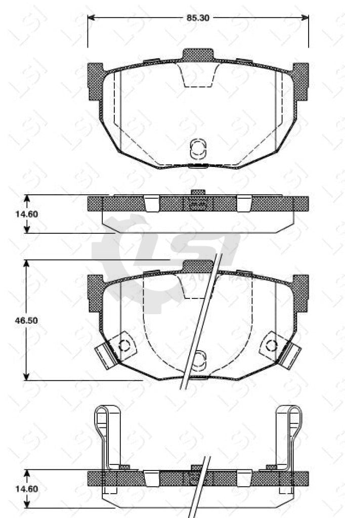 Rear Brake Pads And Disc Rotors Set For Hyundai Elantra Xd 2001-2007 Kit