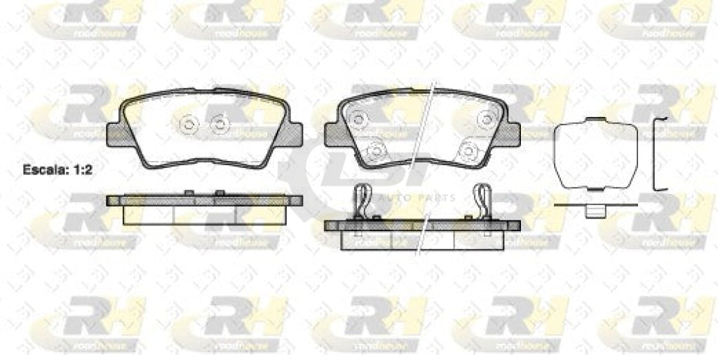 Rear Brake Pads And Disc Rotors Set For Hyundai Sonata Nf 2.0 2.4 2009-2011 Kit