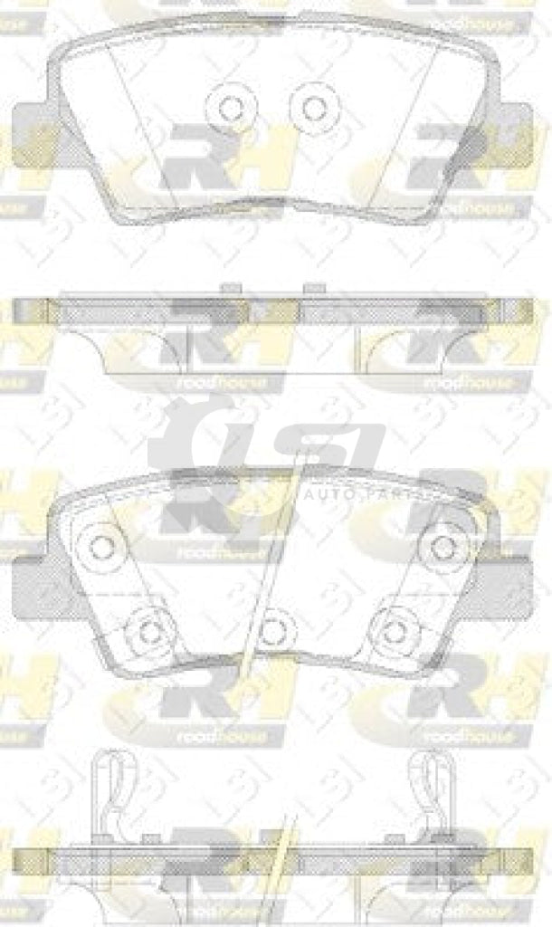 Rear Brake Pads And Disc Rotors Set For Kia Rio Ub 2011-2016 Kit