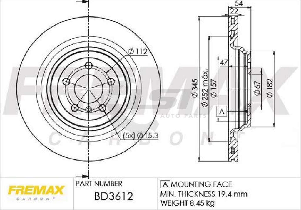 Rear Brake Pads And Disc Rotors Set For Mb Ml350 12-15 W166 Amg Pack 345Mm Kit