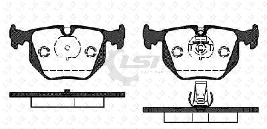 Rear Brake Pads And Disc Rotors Sets Incl Sensor For Bmw X5 E53 3.0 4.4 00-06 Kit