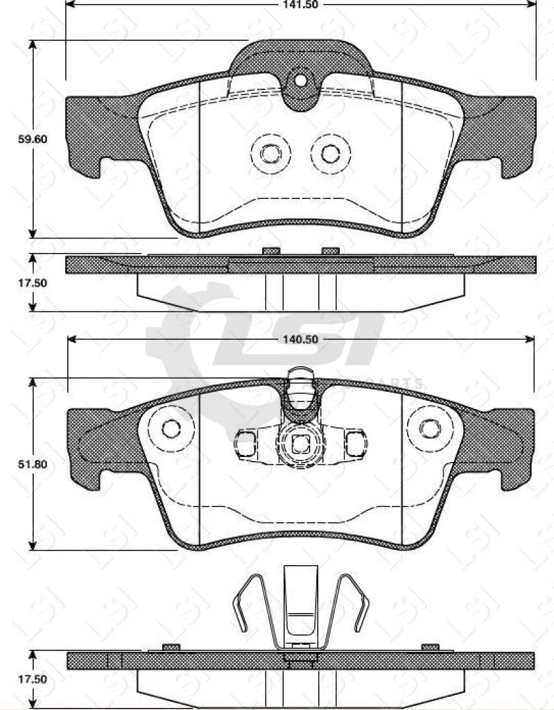 Rear Brake Pads And Solid Disc Rotors + Sensors For Mb Ml320 Ml350 W164 05-11 Kit