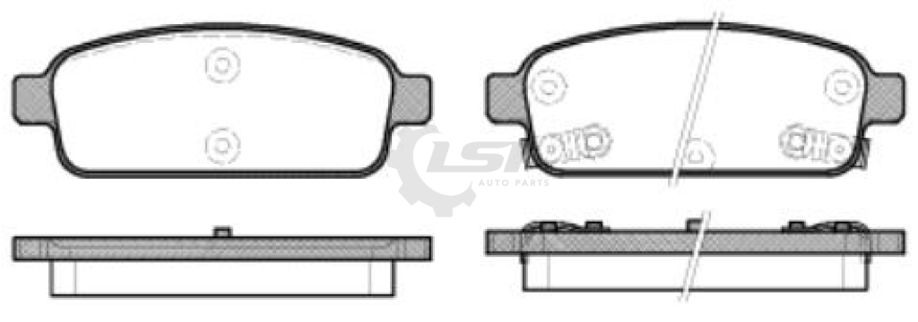 Rear Disc Brake Pads Set Of 4 Pieces