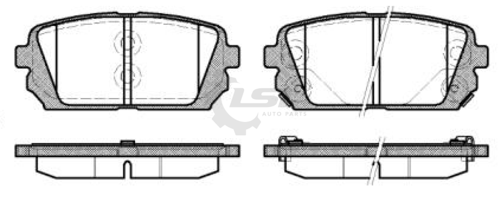 Rear Brake Pads Set for Hyundai i45 Kia Rondo Brake Pads