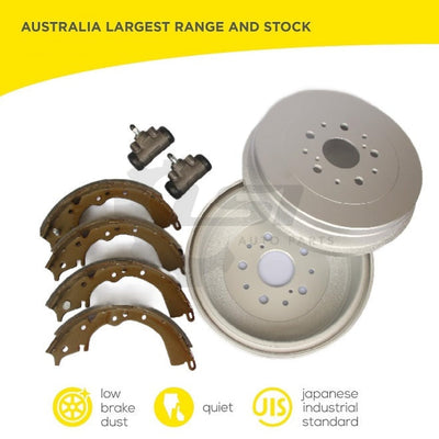 Rear Brake Shoes And Drum +Cylinders For Hilux Ggn120 Gun122 Tgn121 2Wd Disc Kit