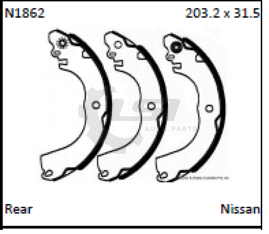 Rear Brake Shoes And Drum Set For Nissantiida Fbac11 1.8L 2006-2013 Disc Kit
