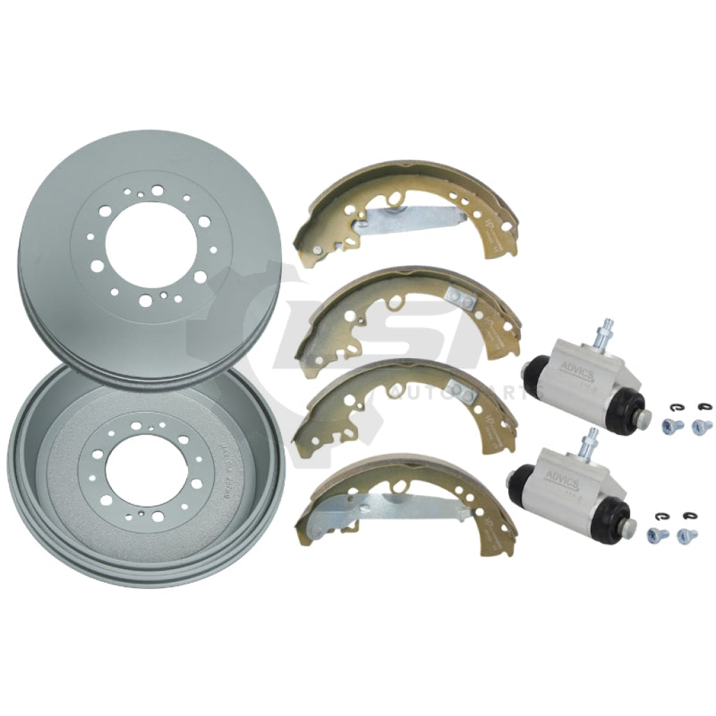 Rear Brake Shoes+ Drums + Wheel Cylindersfor Toyota Hilux 4WD KUN25 KUN26 GGN25 Disc Brake Kit