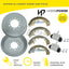 Rear Brake Shoes+ Drums + Wheel Cylindersfor Toyota Hilux 4WD KUN25 KUN26 GGN25 Disc Brake Kit