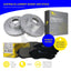 Rear Dimple Slotted Disc Rotors And Brake Pads For Ford Falcon Ba Bf Fg Kit